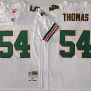 Miami Dolphins #54 Zach Thomas White 2004 Throwback Jersey