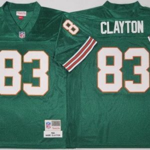 Miami Dolphins #83 Mark Clayton Aqua 1984 Throwback Jersey