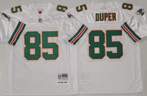 Miami Dolphins #85 Mark Duper White 1984 Throwback Jersey
