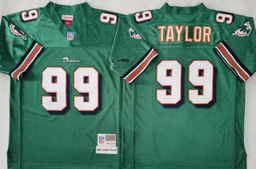 Miami Dolphins #99 Jason Taylor Aqua 2006 Throwback Jersey