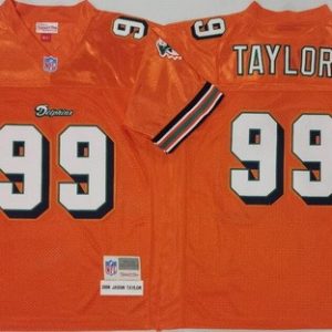 Miami Dolphins #99 Jason Taylor Orange 2006 Throwback Jersey