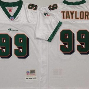 Miami Dolphins #99 Jason Taylor White 2006 Throwback Jersey