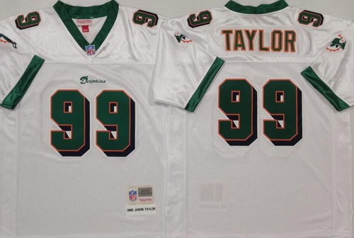 Miami Dolphins #99 Jason Taylor White 2006 Throwback Jersey