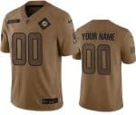 Miami Dolphins Customized Brown 2023 Salute To Service Jersey