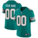 Miami Dolphins Customized Limited Aqua Alternate Vapor Untouchable Jersey