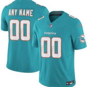 Miami Dolphins Customized Limited Aqua FUSE Vapor Jersey
