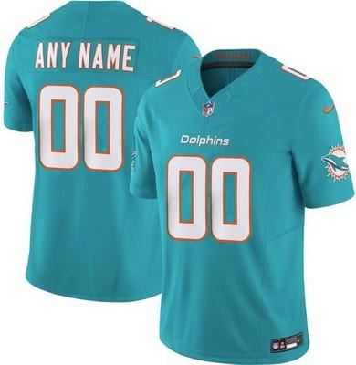 Miami Dolphins Customized Limited Aqua FUSE Vapor Jersey
