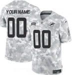 Miami Dolphins Customized Limited Arctic Camo 2024 Salute to Service Jersey