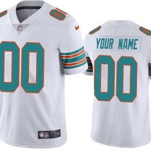 Miami Dolphins Customized Limited White Alternate Vapor Jersey