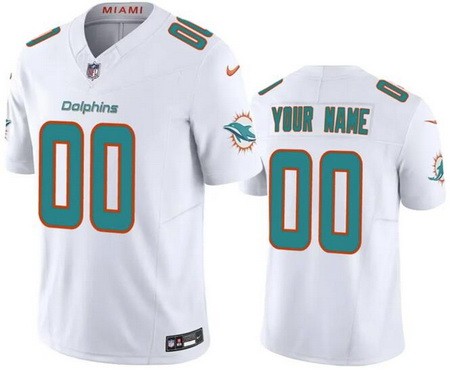 Miami Dolphins Customized Limited White FUSE Vapor Jersey