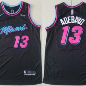 Miami Heat #13 Edrice Adebayo Black City Icon Sponsor Swingman Jersey