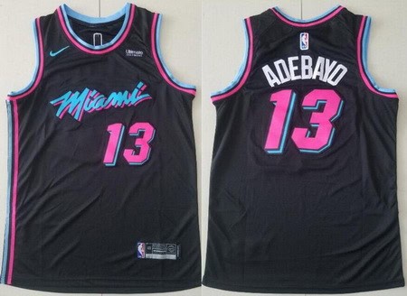 Miami Heat #13 Edrice Adebayo Black City Icon Sponsor Swingman Jersey