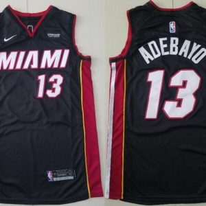Miami Heat #13 Edrice Adebayo Black Icon Sponsor Swingman Jersey
