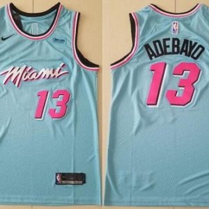 Miami Heat #13 Edrice Adebayo Light Blue City Icon Sponsor Swingman Jersey