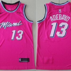 Miami Heat #13 Edrice Adebayo Pink City Icon Sponsor Swingman Jersey