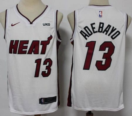 Miami Heat #13 Edrice Adebayo White Icon Sponsor Swingman Jersey