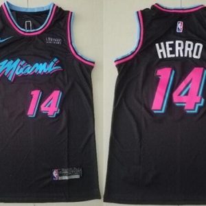 Miami Heat #14 Tyler Herro Black City Icon Sponsor Swingman Jersey