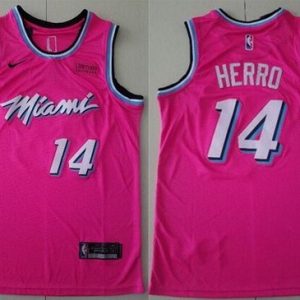 Miami Heat #14 Tyler Herro Pink City Icon Sponsor Swingman Jersey
