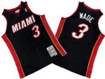 Miami Heat #3 Dwyane Wade Black 2012 Throwback Swingman Jersey