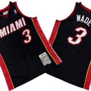 Miami Heat #3 Dwyane Wade Black 2012 Throwback Swingman Jersey