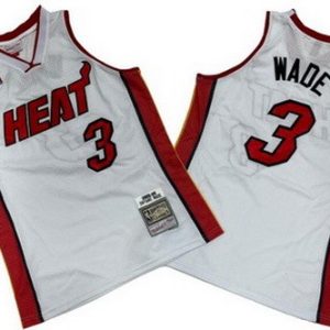Miami Heat #3 Dwyane Wade White 2005 Throwback Swingman Jersey