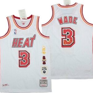 Miami Heat #3 Dwyane Wade White Honor Throwback Swingman Jersey