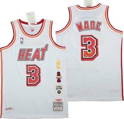 Miami Heat #3 Dwyane Wade White Honor Throwback Swingman Jersey