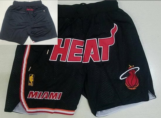 Miami Heat Black Just Don Swingman Shorts