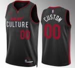 Miami Heat Custom Black 2023 City Icon Heat Press Jersey