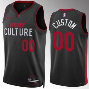 Miami Heat Custom Black 2023 City Icon Heat Press Jersey