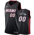 Miami Heat Custom Black Icon Hot Press Jersey