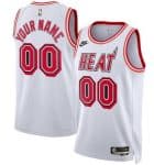 Miami Heat Custom White Classic Icon Heat Press Jersey