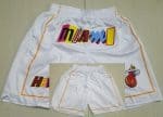 Miami Heat White 2022 City Just Don Shorts
