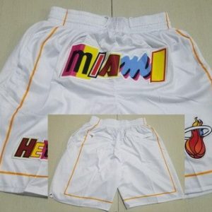 Miami Heat White 2022 City Just Don Shorts