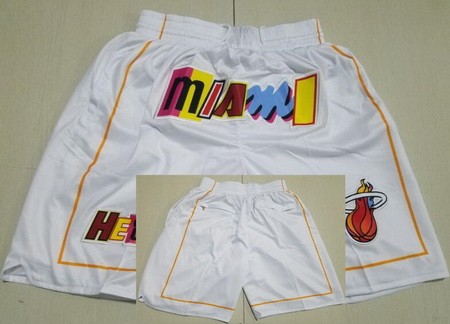 Miami Heat White 2022 City Just Don Shorts