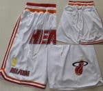 Miami Heat White Classic Just Don Shorts