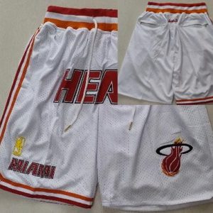 Miami Heat White Classic Just Don Shorts