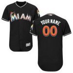Miami Marlins Customized Black FlexBase Jersey
