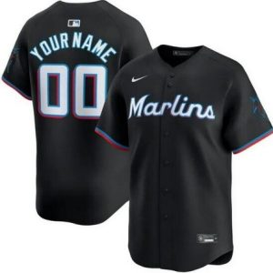 Miami Marlins Customized Black Limited Jersey