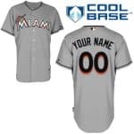 Miami Marlins Customized Gray Cool Base Jersey