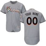 Miami Marlins Customized Gray FlexBase Jersey