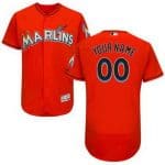 Miami Marlins Customized Orange FlexBase Jersey