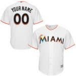 Miami Marlins Customized White Cool Base Jersey