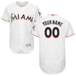 Miami Marlins Customized White FlexBase Jersey