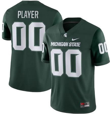 Michigan State Spartans Customized Limited Green College Football Jersey