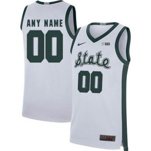 Michigan State Spartans Customized White 2019 College Basketball Jersey