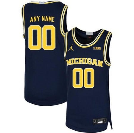 Michigan Wolverines Customized Navy 2019 College Basketball Jersey