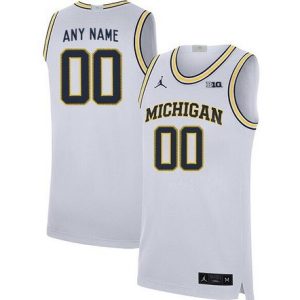 Michigan Wolverines Customized White 2019 College Basketball Jersey