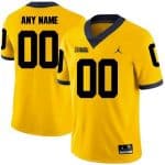 Michigan Wolverines Customized Yellow Rush College Football Jersey