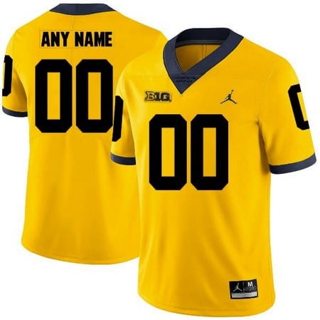 Michigan Wolverines Customized Yellow Rush College Football Jersey